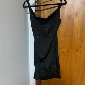 NWOT Black Mini Dress with Colorful sparkles